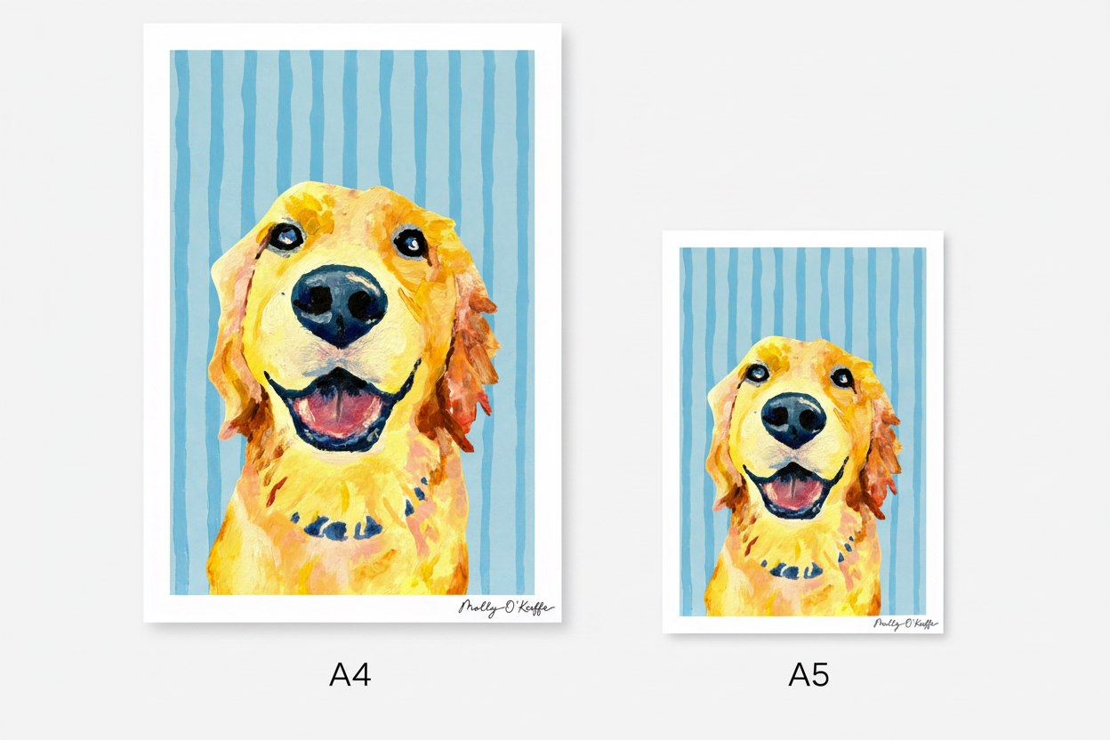Golden Retriever on Soča Blue Print