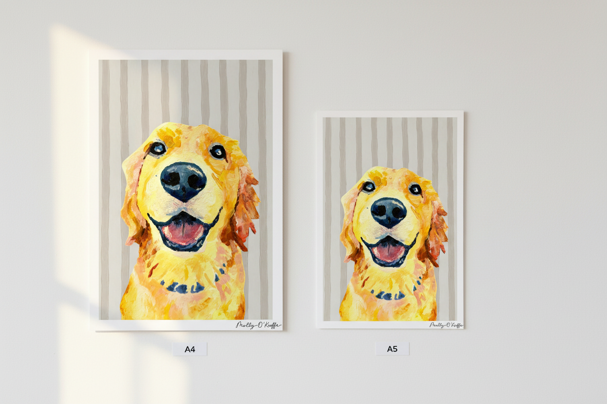 Golden Retriever on Fermoyle Beach Print