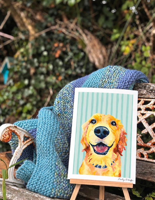Golden Retriever on Loinnir Print