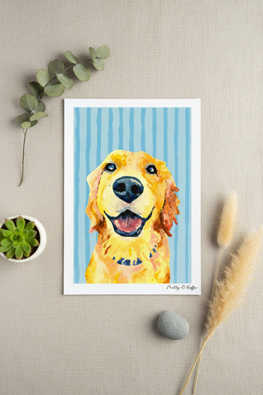 Golden Retriever on Soča Blue Print