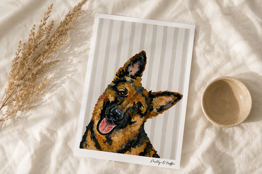 German Shepherd on Fermoyle Beach Print