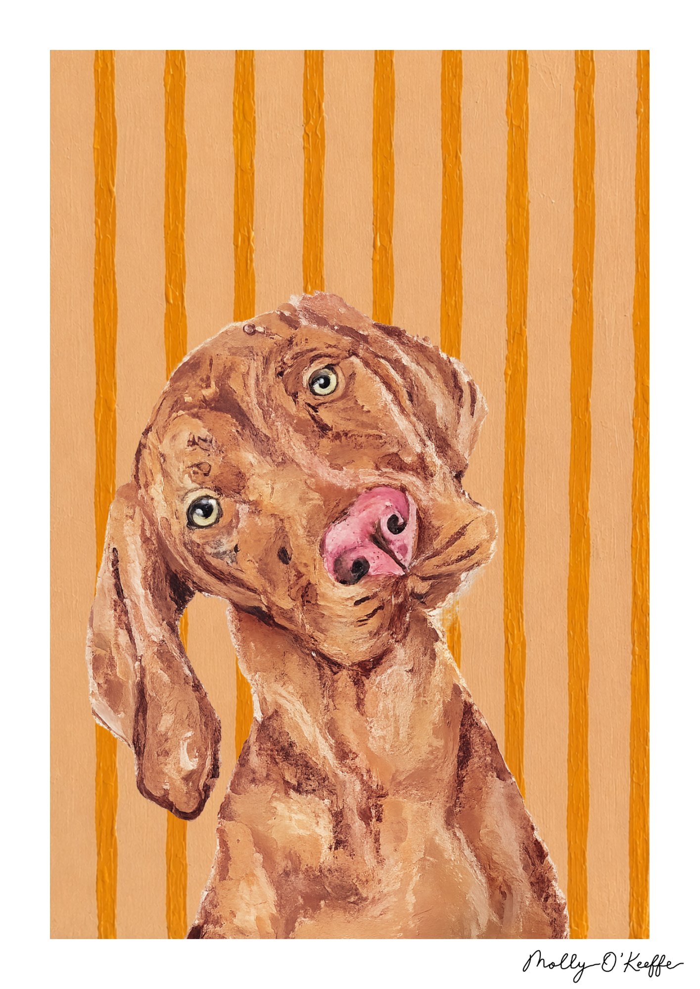 Vizsla on Summit Sunset Print