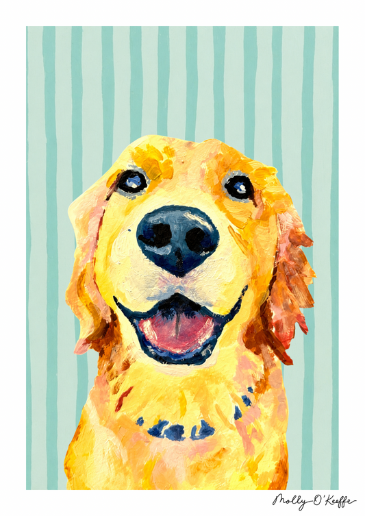 Golden Retriever on Loinnir Print