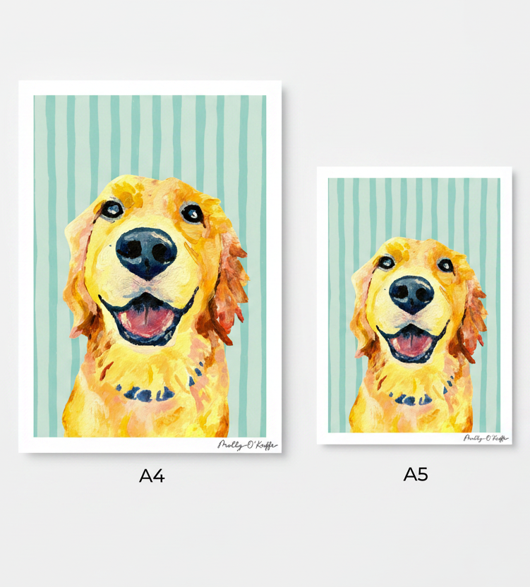 Golden Retriever on Loinnir Print