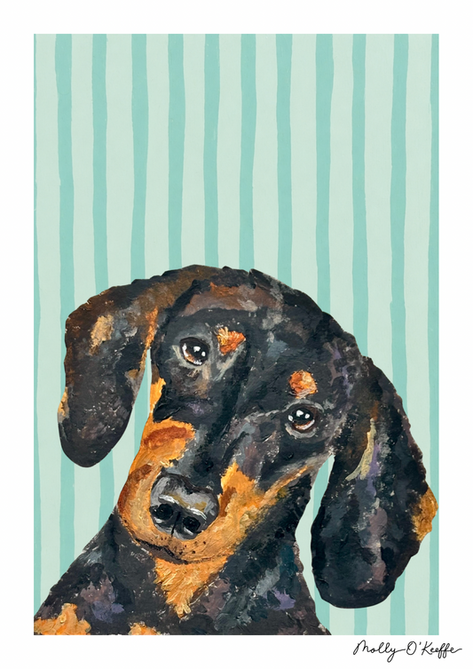 Short-Haired Dachshund on Loinnir Print