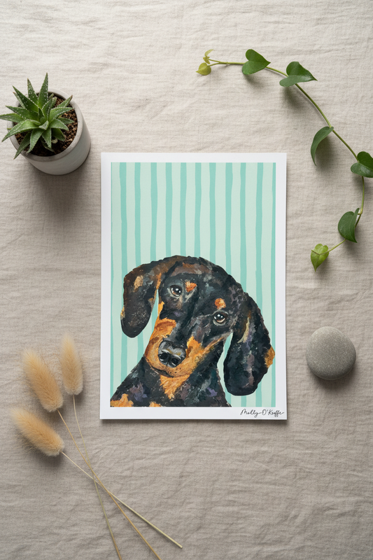 Short-Haired Dachshund on Loinnir Print