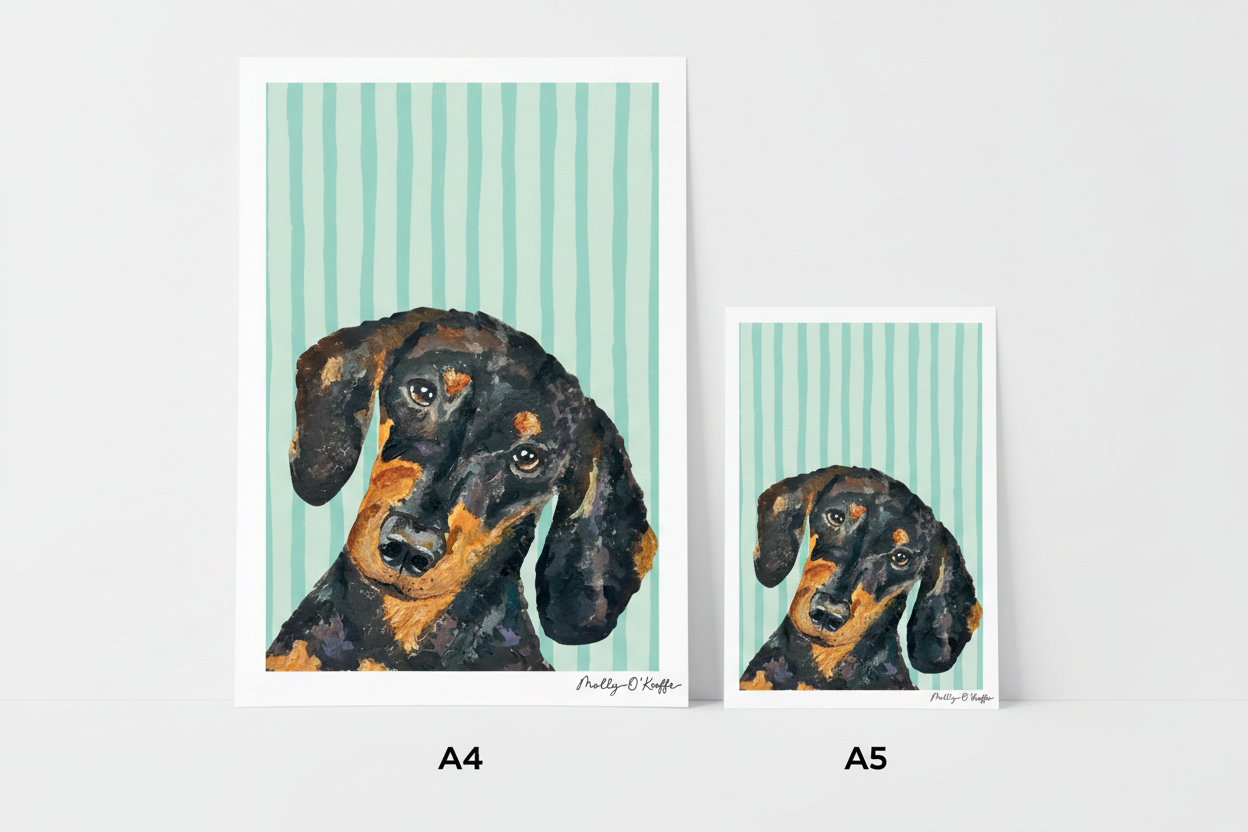 Short-Haired Dachshund on Loinnir Print