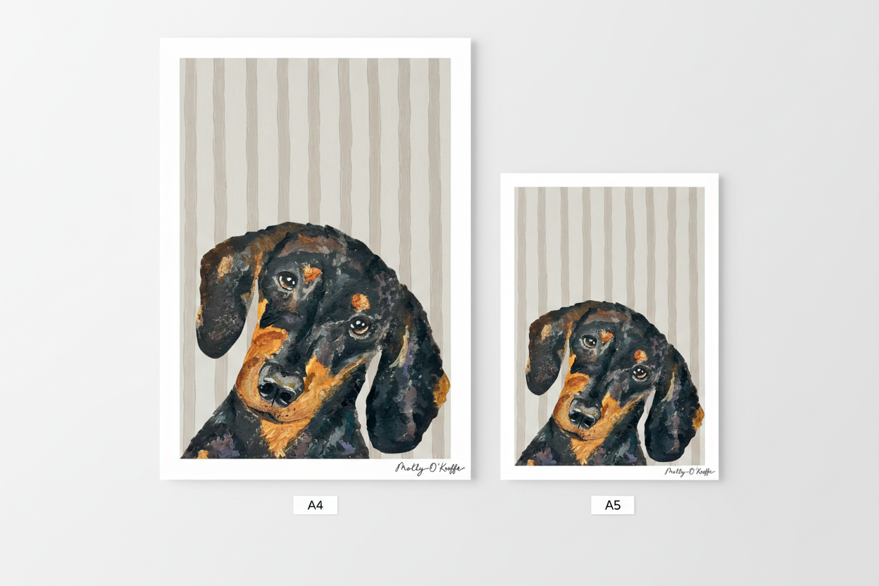 Short-Haired Dachshund on Fermoyle Beach Print