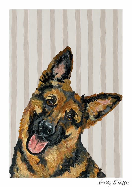 German Shepherd on Fermoyle Beach Print
