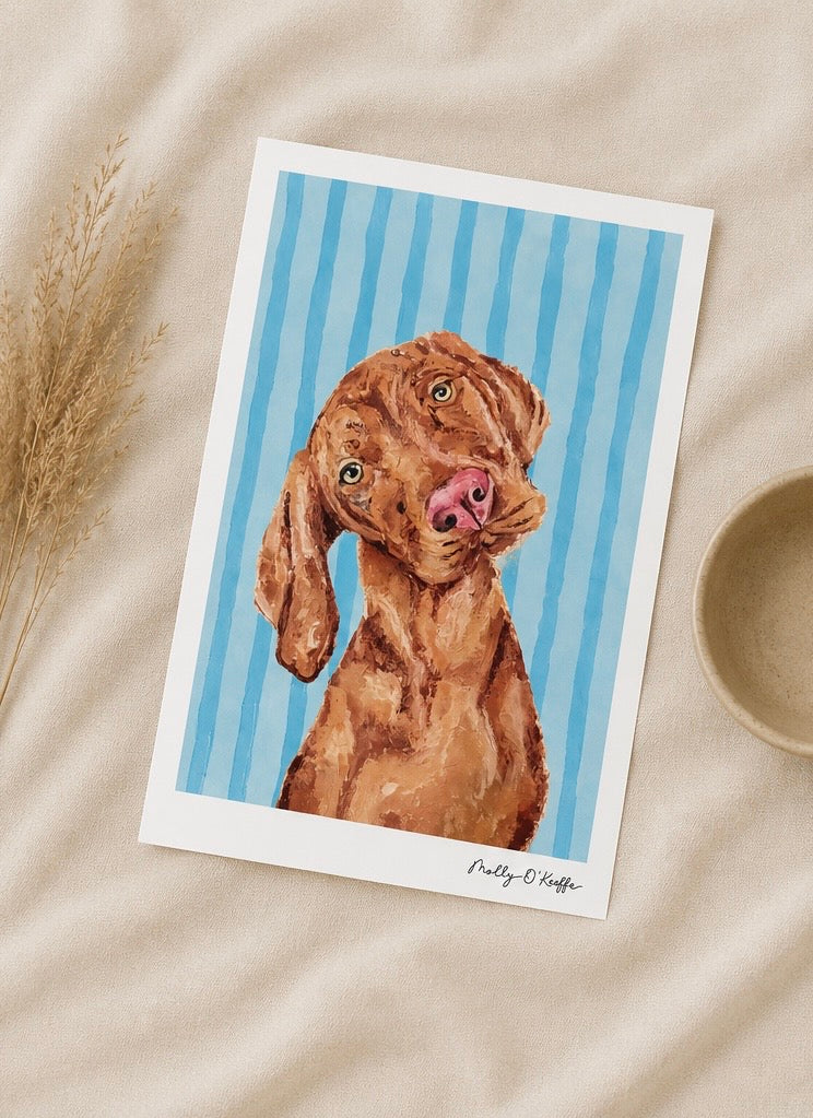 Vizsla on Soča Blue Print