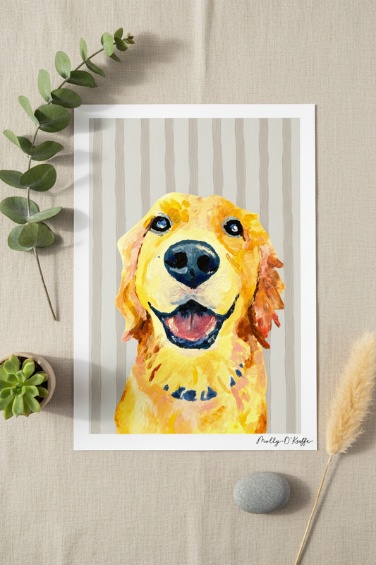 Golden Retriever on Fermoyle Beach Print