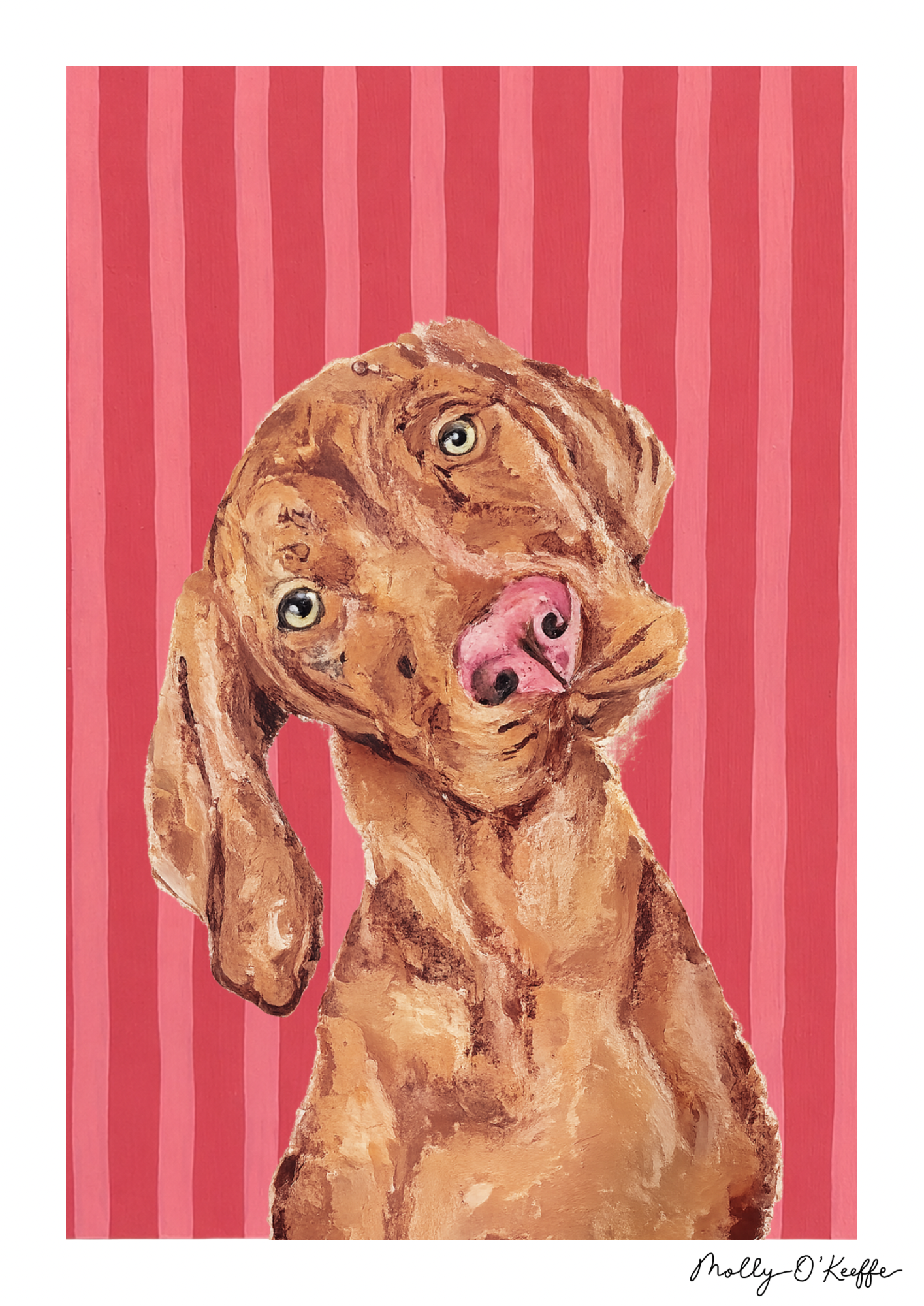 Vizsla on Raspberry Print