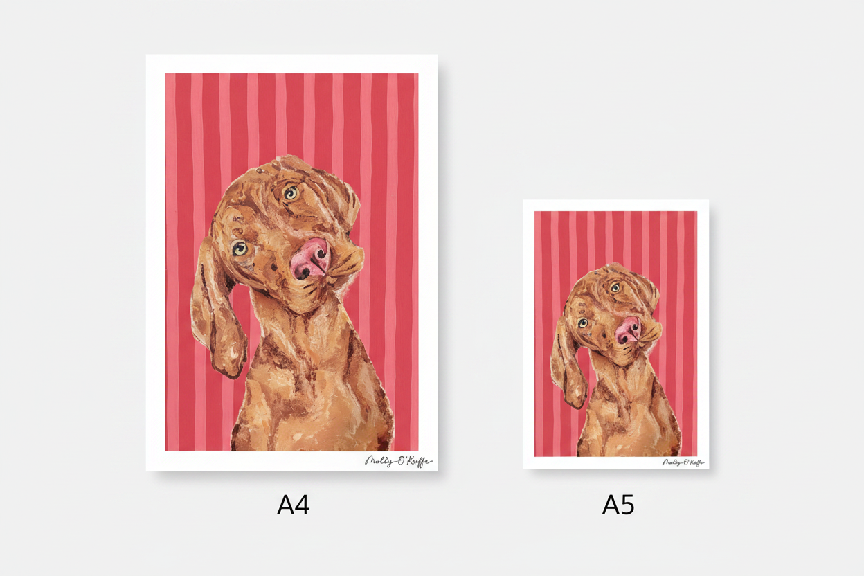 Vizsla on Raspberry Print
