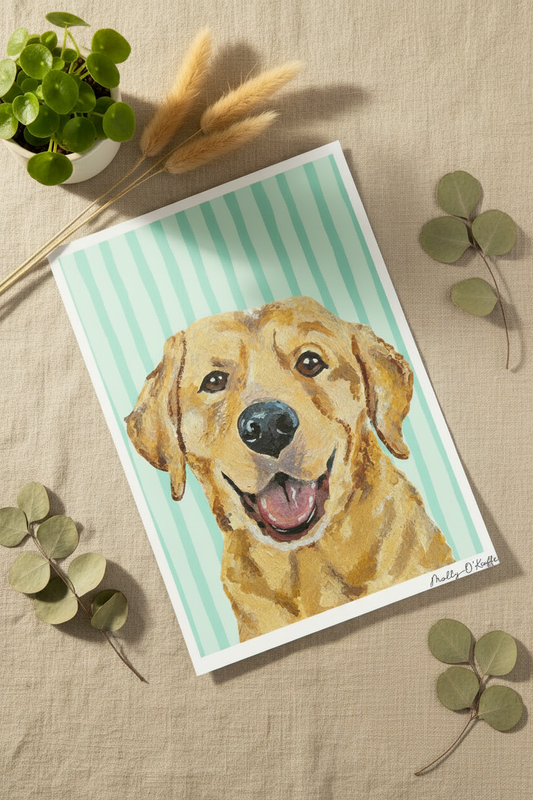 Yellow Labrador on Loinnir Print