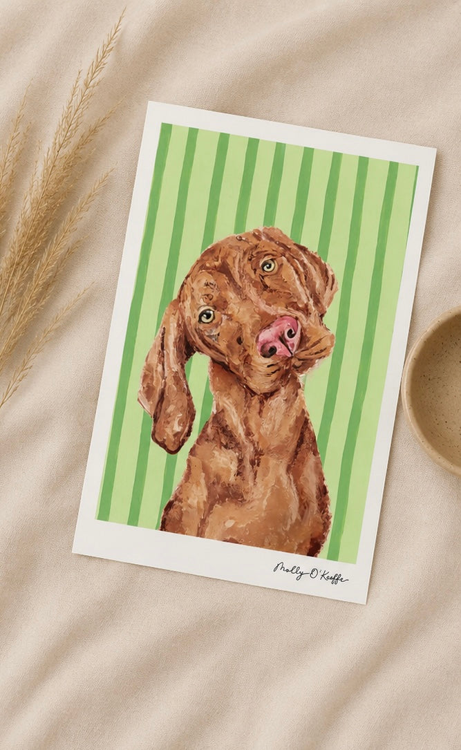 Vizsla on Leaving Only Green Trace Print