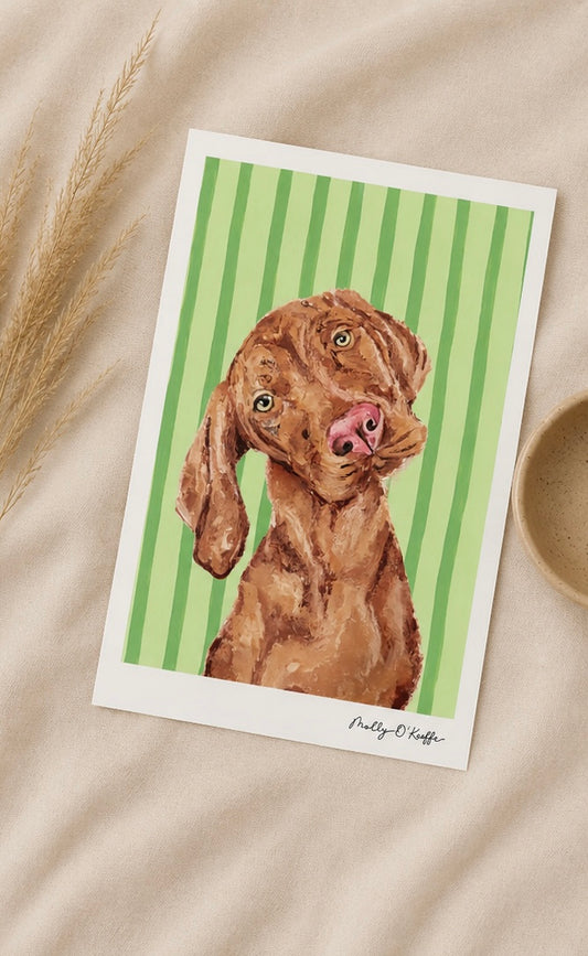 Vizsla on Leaving Only Green Trace Print