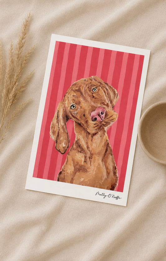 Vizsla on Raspberry Print