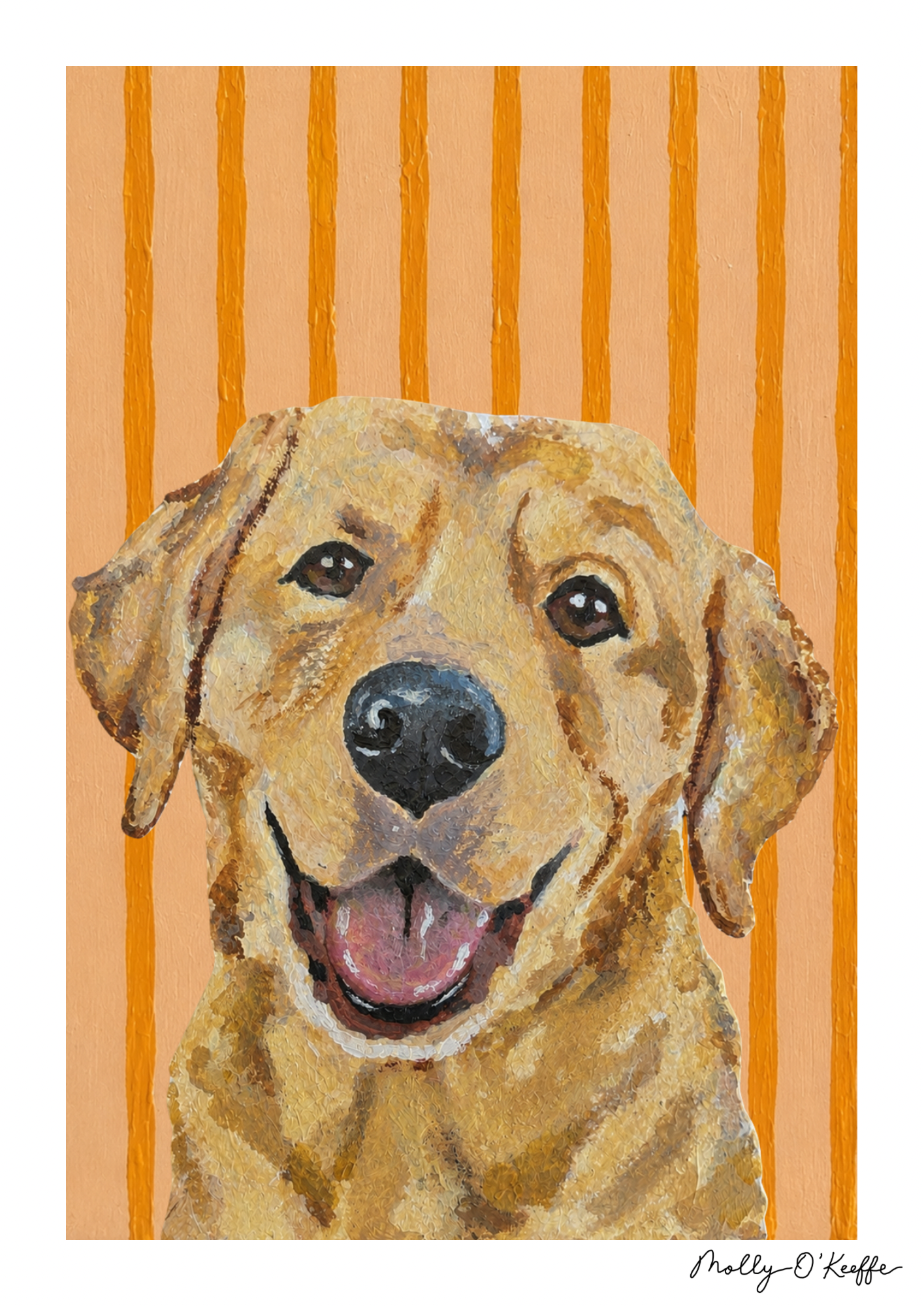 Yellow Labrador on Summit Sunset Print