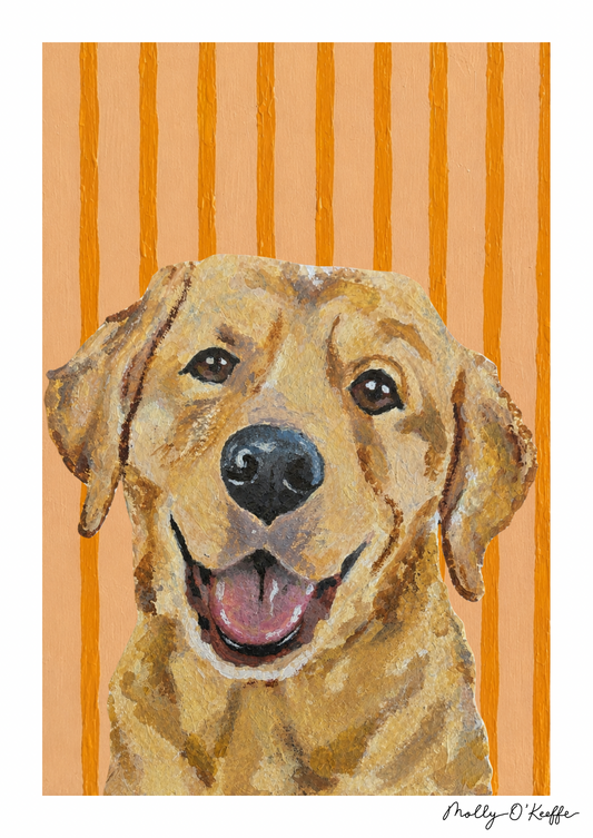 Yellow Labrador on Summit Sunset Print