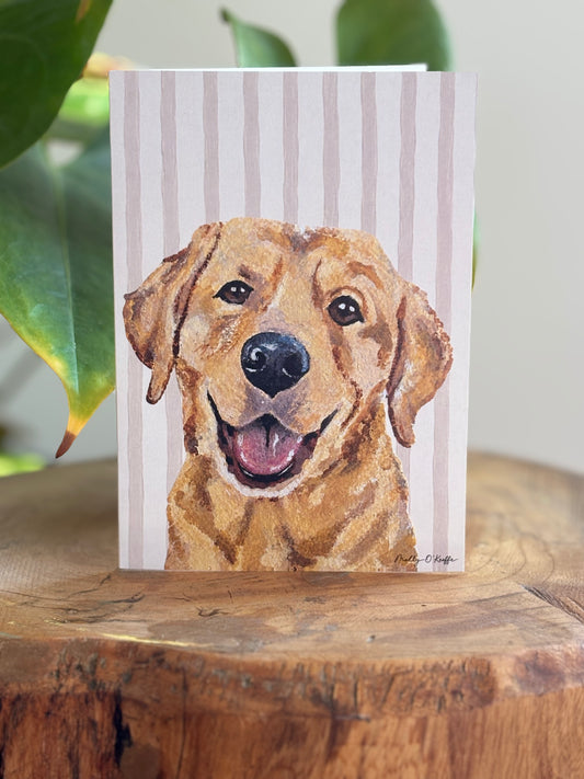 Yellow Labrador Card